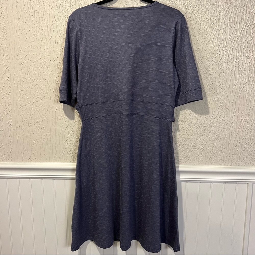 Toad&Co Blue Cue Wrap Cafe Tencel Cotton dress size medium - Picture 5 of 16